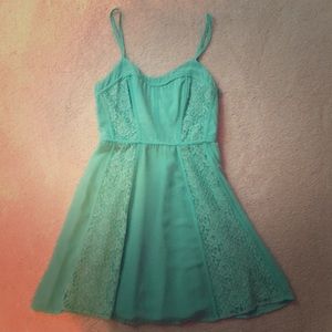Lauren Conrad Sea Foam Green Lace Dress